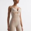 Reiss Champagne Spanx Shapewear Open-Bust Mid-Thigh Bodysuit