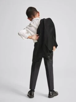 Reiss Black Ace Senior Velvet Single Breasted Blazer -Style Trend Shop 163162s6