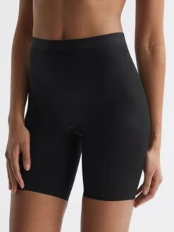 Reiss Black Spanx Shapewear Mid-Thigh Shorts -Style Trend Shop 169 232s4