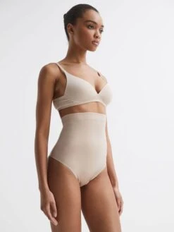 Reiss Champagne Spanx Shapewear High-Waisted Thong