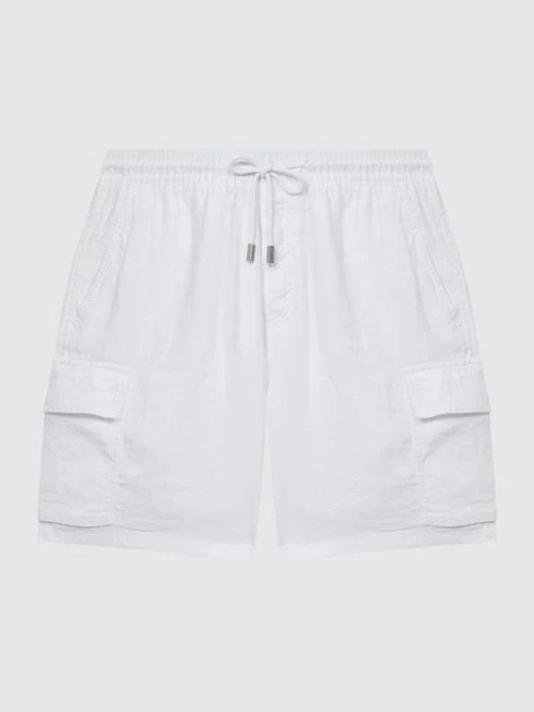 Reiss White Baie Vilebrequin Linen Shorts 4 Reiss White Baie Vilebrequin Linen Shorts - Image 2