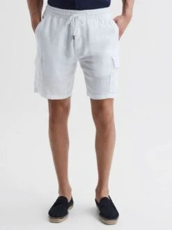 Reiss White Baie Vilebrequin Linen Shorts 9 Reiss White Baie Vilebrequin Linen Shorts -Style Trend Shop 198700s3