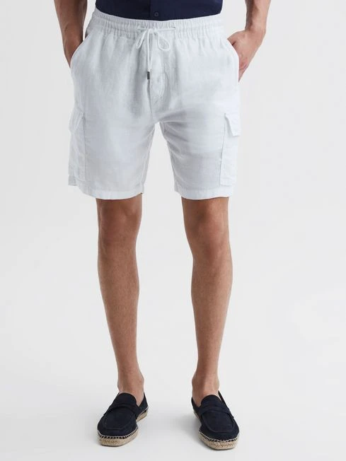 Reiss White Baie Vilebrequin Linen Shorts 5 Reiss White Baie Vilebrequin Linen Shorts - Image 3