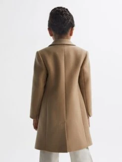 Reiss Camel Harlow Senior Mid Length Wool Blend Coat -Style Trend Shop 267893s5