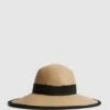 Reiss Natural Nina Raffia Woven Wide Brim Hat -Style Trend Shop 378841s