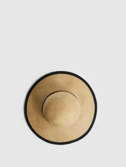 Reiss Natural Nina Raffia Woven Wide Brim Hat -Style Trend Shop 378841s3