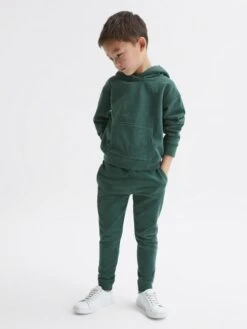 Reiss Midnight Green Ali Senior Garment Dye Jersey Joggers