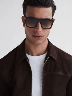Reiss Eyewear By David Beckham Squared Tortoiseshell Sunglasses 8 Reiss Eyewear By David Beckham Squared Tortoiseshell Sunglasses -Style Trend Shop 468 404s3