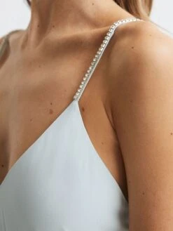 Reiss Green Irina Embellished Wide Leg Jumpsuit 12 Reiss Green Irina Embellished Wide Leg Jumpsuit -Style Trend Shop 511 904s4