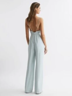 Reiss Green Irina Embellished Wide Leg Jumpsuit 13 Reiss Green Irina Embellished Wide Leg Jumpsuit -Style Trend Shop 511 904s5