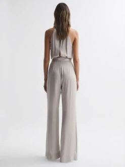Reiss Neutral Rose Sleeveless Cowl Neck Jumpsuit -Style Trend Shop 633055s5
