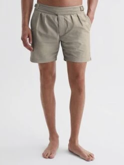 Reiss Stone Kulbir Gurka Hemingsworth Front Pleat Swim Shorts 9 Reiss Stone Kulbir Gurka Hemingsworth Front Pleat Swim Shorts -Style Trend Shop 661 415s3