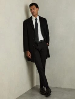 Reiss Black Eastbury Slim Fit Chinos