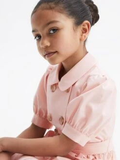 Reiss Pink Naomi Junior Puff Sleeve Belted Dress 15 Reiss Pink Naomi Junior Puff Sleeve Belted Dress -Style Trend Shop 692 205s6