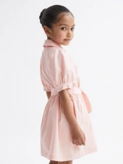 Reiss Pink Naomi Junior Puff Sleeve Belted Dress 16 Reiss Pink Naomi Junior Puff Sleeve Belted Dress -Style Trend Shop 692 205s7