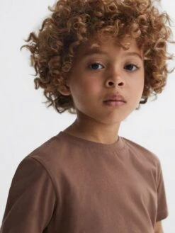 Reiss Tobacco Bless Senior Crew Neck T-shirt