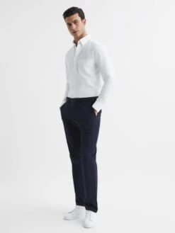 Reiss Navy Pitch Slim Fit Washed Chinos 10 Reiss Navy Pitch Slim Fit Washed Chinos -Style Trend Shop 751 922s3