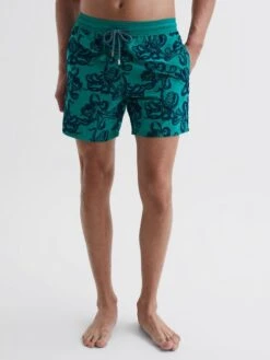 Reiss Turquoise Moorea Vilebrequin Octopus Print Swim Shorts -Style Trend Shop 777 787s3