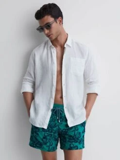 Reiss Turquoise Moorea Vilebrequin Octopus Print Swim Shorts -Style Trend Shop 777 787s5