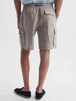 Reiss Camel Baie Vilebrequin Linen Shorts -Style Trend Shop 798011s4