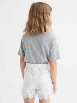 Reiss Grey Marl Bobbi Junior Motif Crew Neck T-Shirt 12 Reiss Grey Marl Bobbi Junior Motif Crew Neck T-Shirt -Style Trend Shop 811498s5