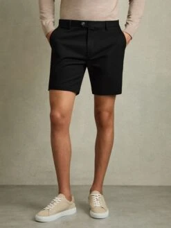 Reiss Black Wicket S Short Length Casual Chino Shorts -Style Trend Shop 858777s3