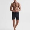 Reiss Navy Stripe Clipper Hemingsworth Side Adjuster Swim Shorts -Style Trend Shop 873 119s