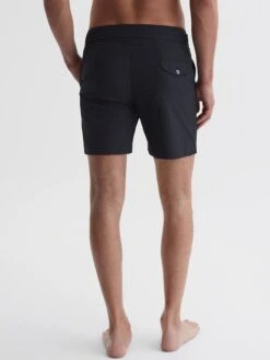 Reiss Navy Stripe Clipper Hemingsworth Side Adjuster Swim Shorts -Style Trend Shop 873 119s4
