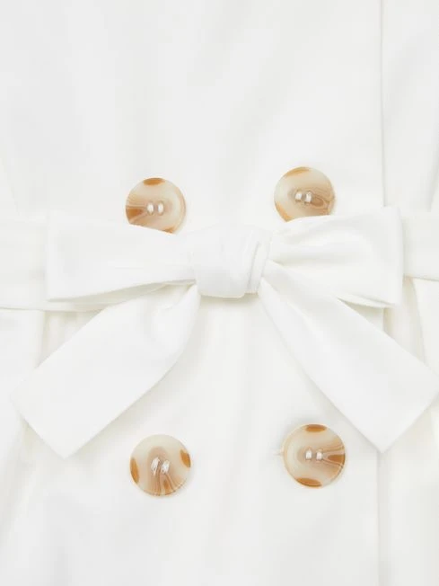 Reiss White Natalie Junior Sleeveless Belted Dress 10 Reiss White Natalie Junior Sleeveless Belted Dress - Image 8