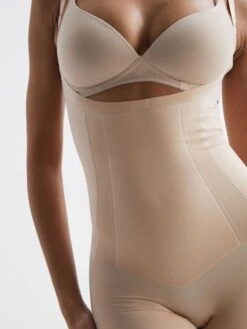 Reiss Nude Spanx Shapewear Open-Bust Mid-Thigh Bodysuit -Style Trend Shop 908242s3