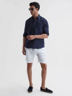 Reiss Navy Caroubis Vilebrequin Linen Shirt 13 Reiss Navy Caroubis Vilebrequin Linen Shirt -Style Trend Shop 911 443s6