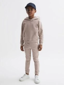 Reiss Taupe Ali Garment Dye Jersey Joggers -Style Trend Shop 955004s3