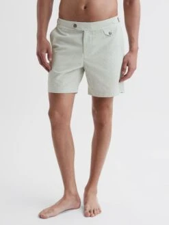 Reiss Green Clipper Hemingsworth Seersucker Swim Shorts -Style Trend Shop 958 949s3