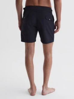 Reiss Navy Kulbir Gurka Hemingsworth Front Pleat Swim Shorts -Style Trend Shop 960 110s4