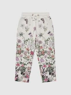 Reiss Pink Print Kemi Junior Floral Print Drawstring Joggers -Style Trend Shop 960511s2