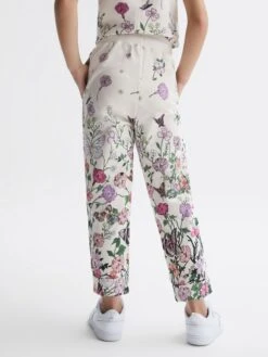 Reiss Pink Print Kemi Junior Floral Print Drawstring Joggers -Style Trend Shop 960511s5