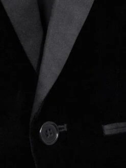 Reiss Black Ace Junior Velvet Single Breasted Blazer -Style Trend Shop 975241s4