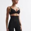 Reiss Black Spanx Shapewear High Rise Mid-Thigh Shorts -Style Trend Shop 983 579s