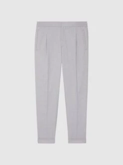 Reiss Grey Brighton Pleat Front Trousers -Style Trend Shop A10221s2