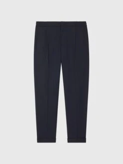 Reiss Navy Brighton Pleat Front Trousers 10 Reiss Navy Brighton Pleat Front Trousers -Style Trend Shop A11 850s2