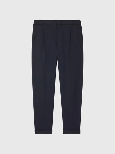 Reiss Navy Brighton Pleat Front Trousers 4 Reiss Navy Brighton Pleat Front Trousers - Image 2