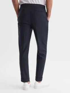 Reiss Navy Brighton Pleat Front Trousers 13 Reiss Navy Brighton Pleat Front Trousers -Style Trend Shop A11 850s5