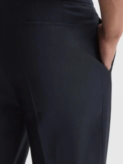 Reiss Navy Brighton Pleat Front Trousers 14 Reiss Navy Brighton Pleat Front Trousers -Style Trend Shop A11 850s6