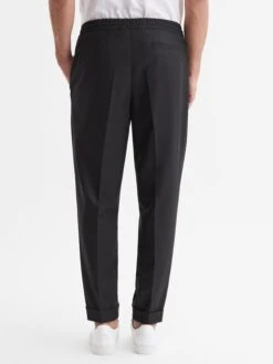 Reiss Black Brighton Pleat Front Trousers -Style Trend Shop A11 962s5