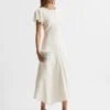 Reiss White Eleni Cap Sleeve Maxi Dress -Style Trend Shop A34 747s