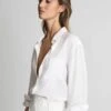 Reiss White Campbell Linen Long Sleeve Shirt 2 Reiss White Campbell Linen Long Sleeve Shirt -Style Trend Shop A76 118s