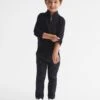 Reiss Navy Blackhall Junior Slim Fit Merino Wool Zip Neck Jumper -Style Trend Shop A76 288s