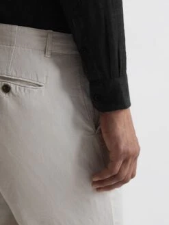 Reiss Black Ruban Linen Long Sleeve Shirt -Style Trend Shop A76 403s7