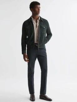 Reiss Steel Blue Eastbury Slim Fit Chinos -Style Trend Shop A76319s3