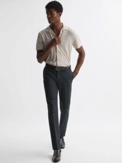 Reiss Steel Blue Eastbury Slim Fit Chinos -Style Trend Shop A76319s4